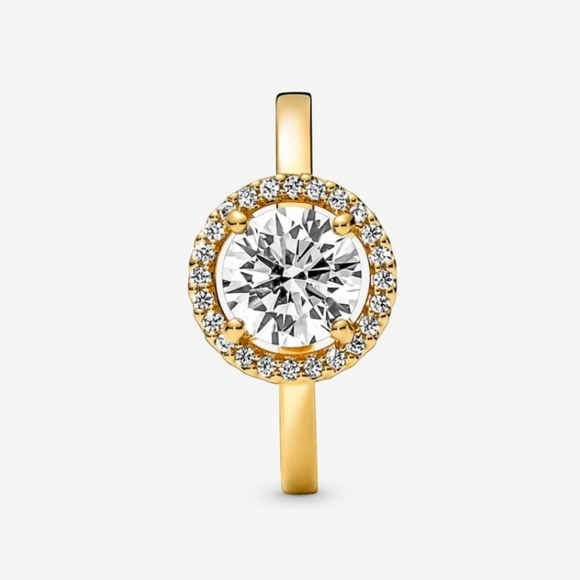 Pandora Sparkling Round Halo Ring 161234C01-60 - Picture 4 of 7